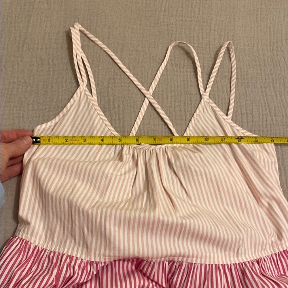 FREE ASSEMBLY Pink Tiered Midi Sundress with Spaghetti Straps. Size Xs - Picture 10 of 13